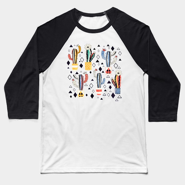 Cactus Baseball T-Shirt by Lidiebug